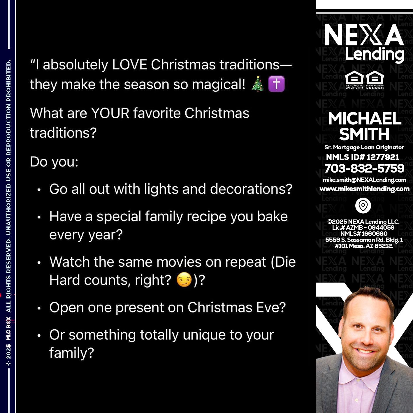 I love christmas - Mike Smith -Senior Mortgage Loan Originator