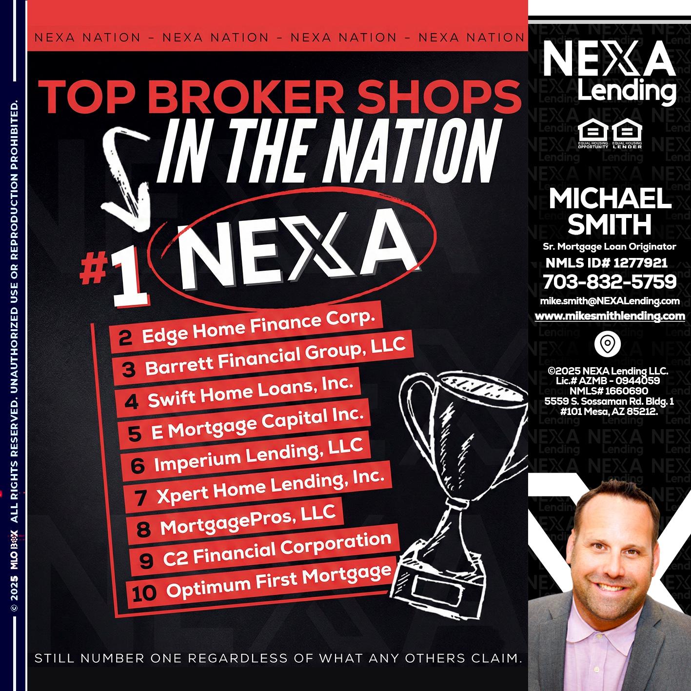 top broker - Mike Smith -Senior Mortgage Loan Originator