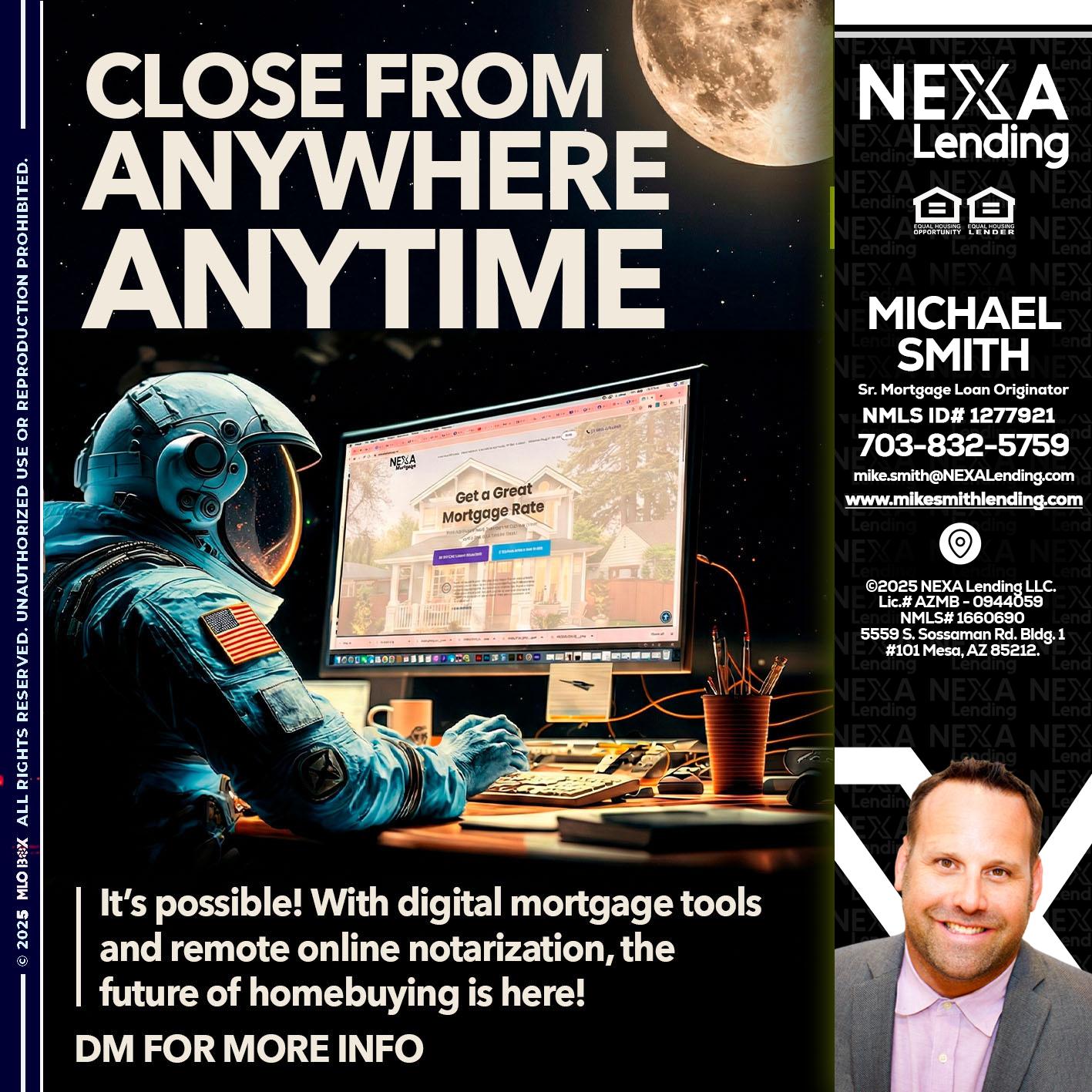 close from - Mike Smith -Senior Mortgage Loan Originator