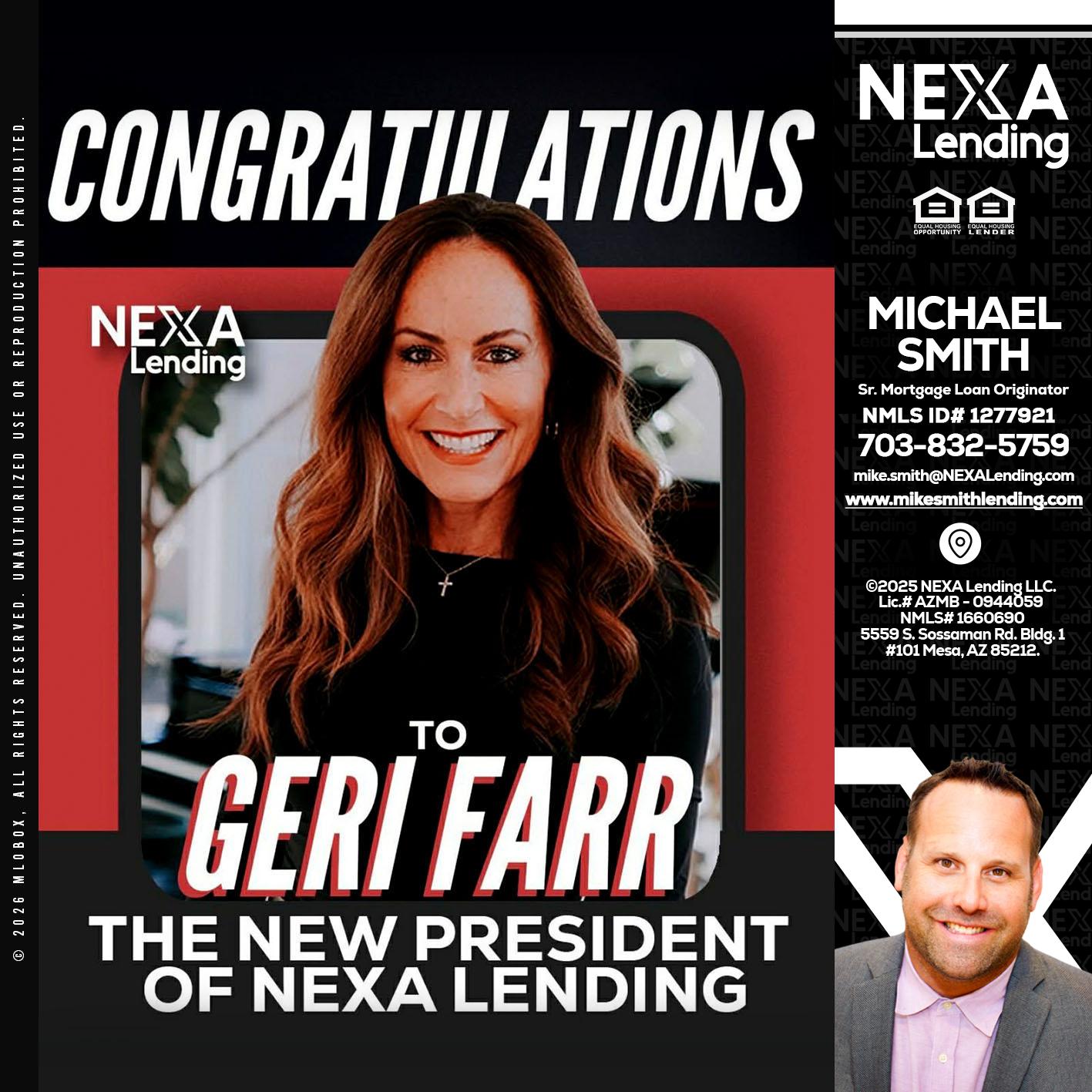 CONGRATULATIONS - Mike Smith -Senior Mortgage Loan Originator
