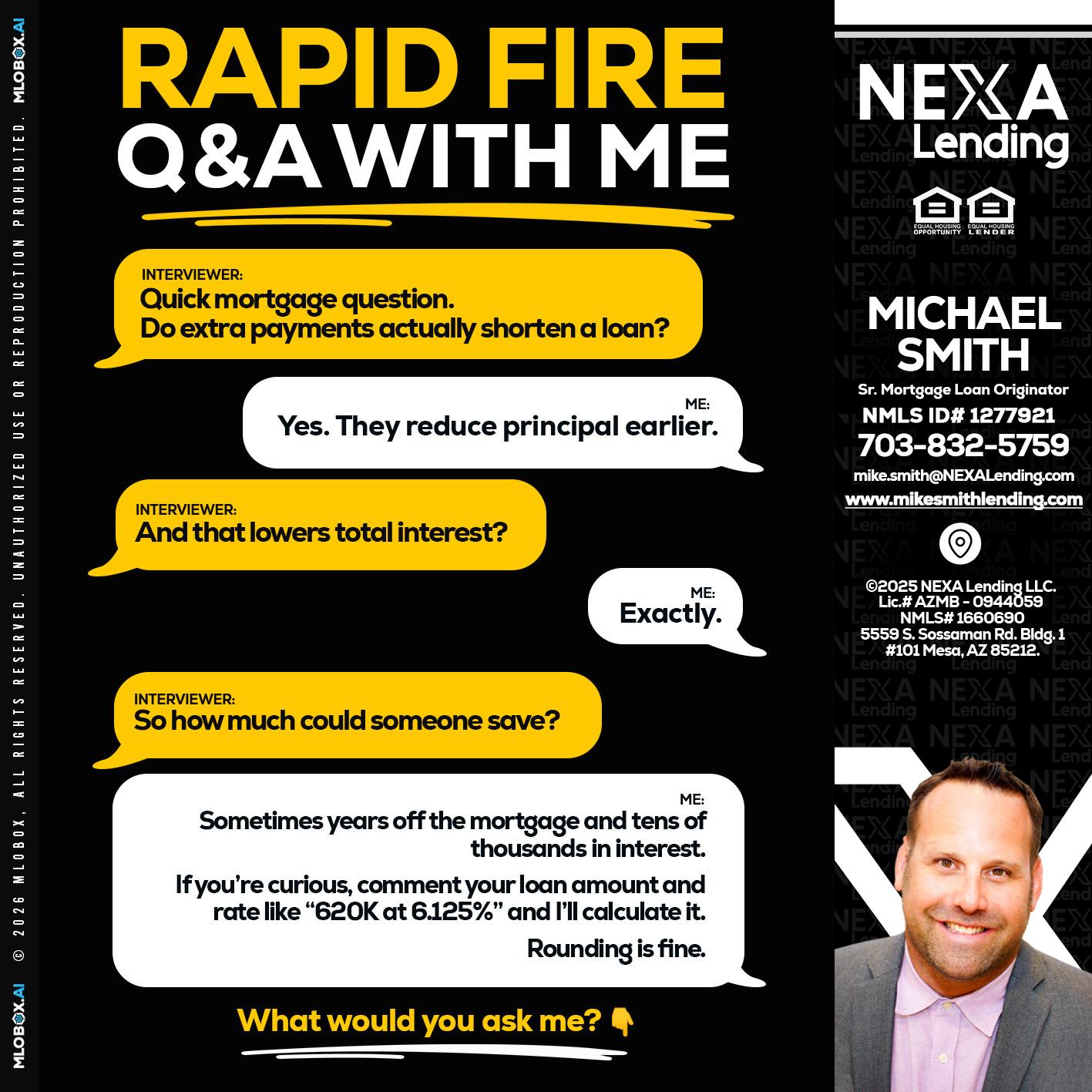 RAPID FIRE QA - Mike Smith -Senior Mortgage Loan Originator