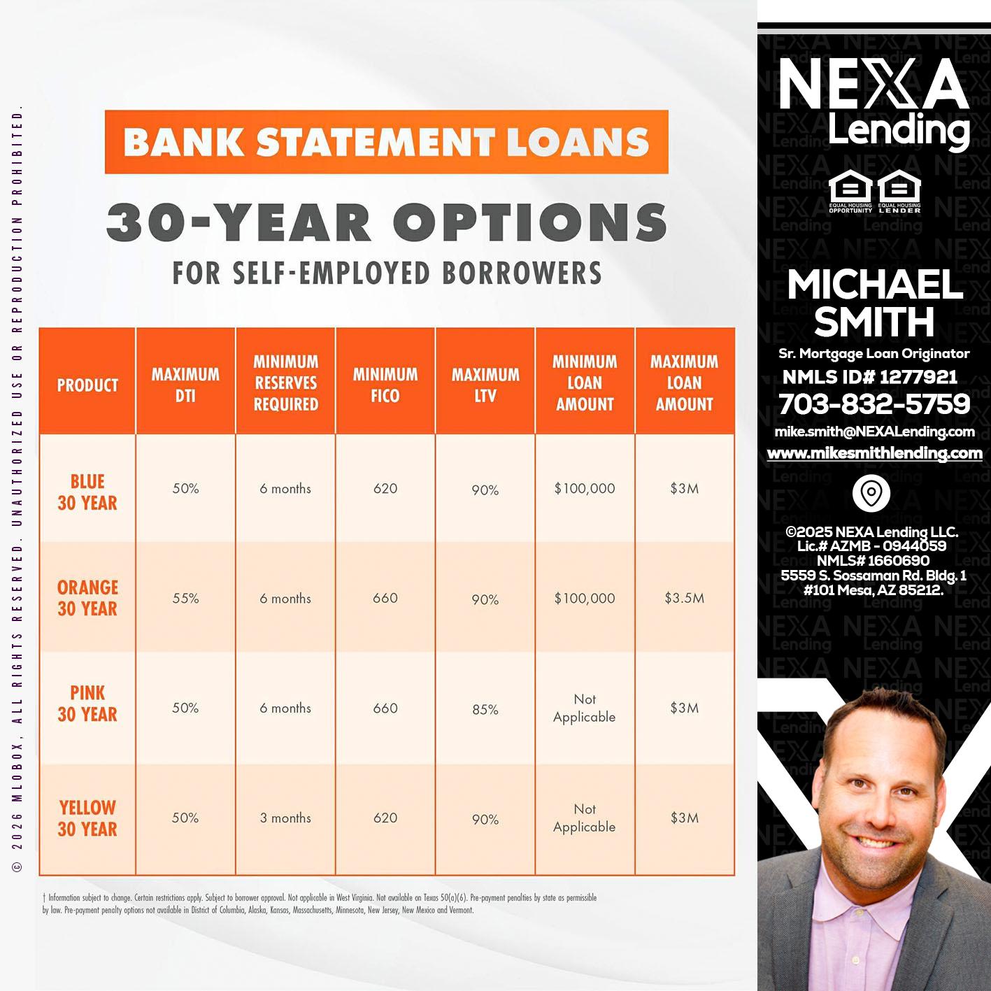 30 YEARS OPTIONS - Mike Smith -Senior Mortgage Loan Originator