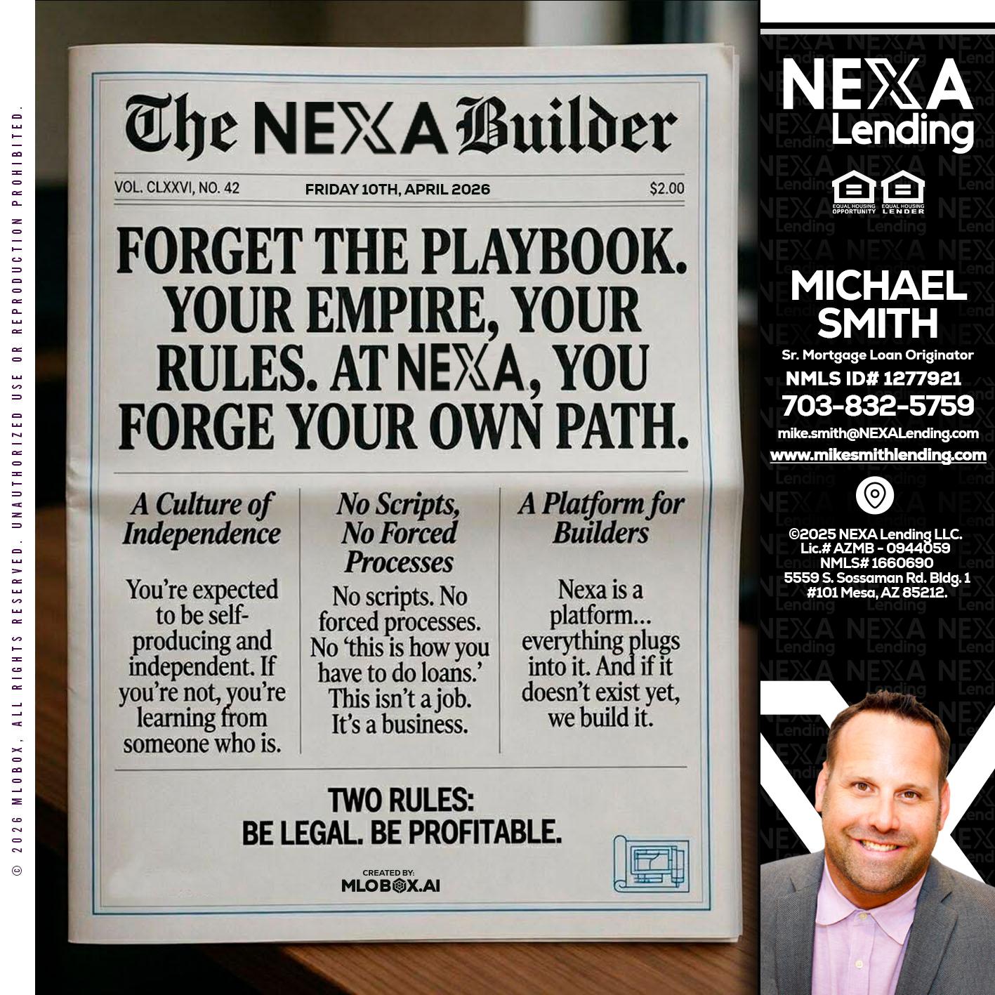 THE NEXA BUILDER - Mike Smith -Senior Mortgage Loan Originator