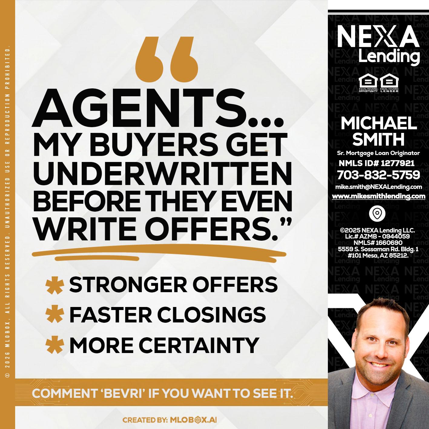 agents - Mike Smith -Senior Mortgage Loan Originator