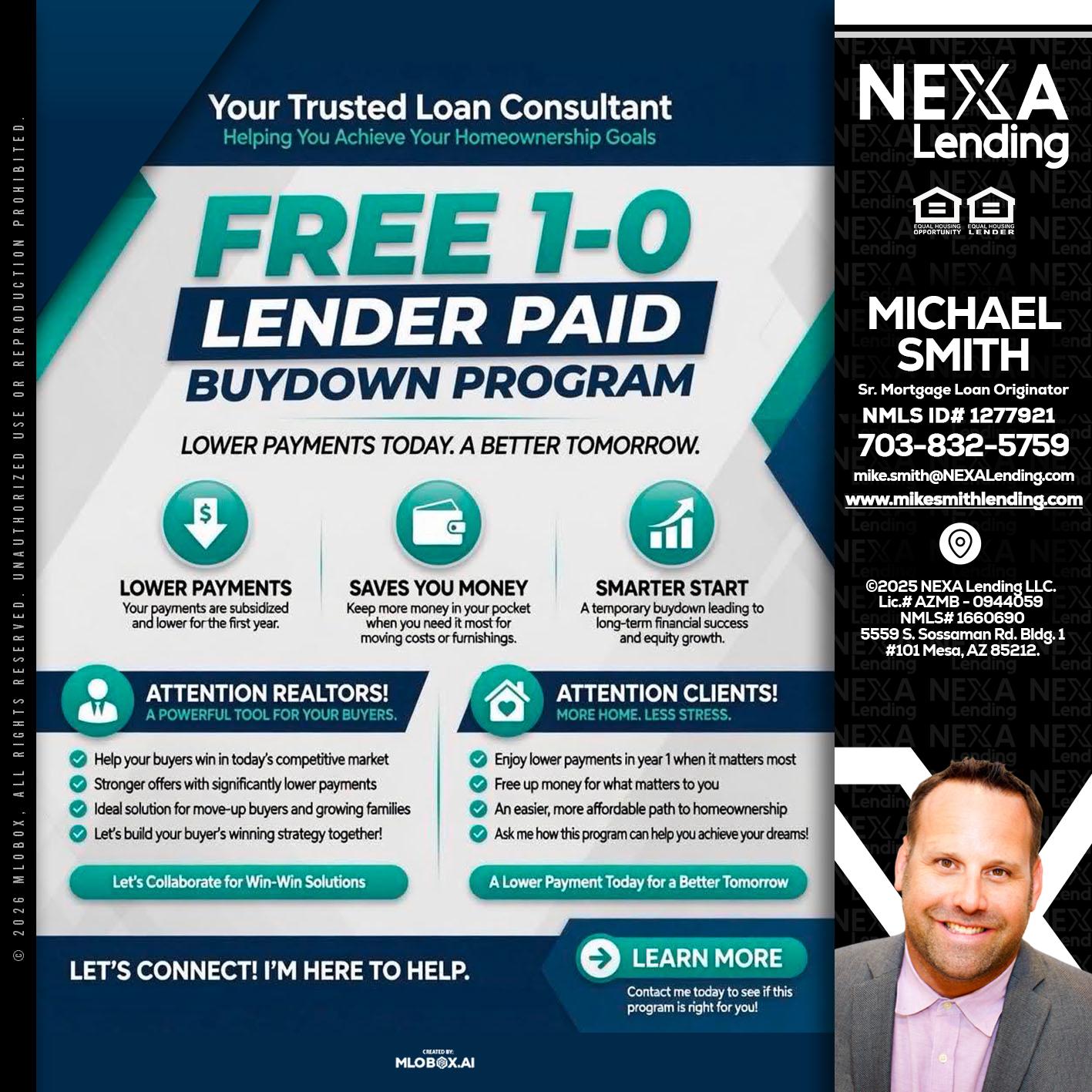 FREE 1-0 - Mike Smith -Senior Mortgage Loan Originator