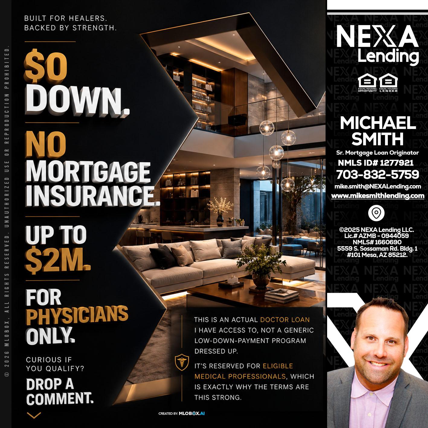 $0 DOWN - Mike Smith -Senior Mortgage Loan Originator