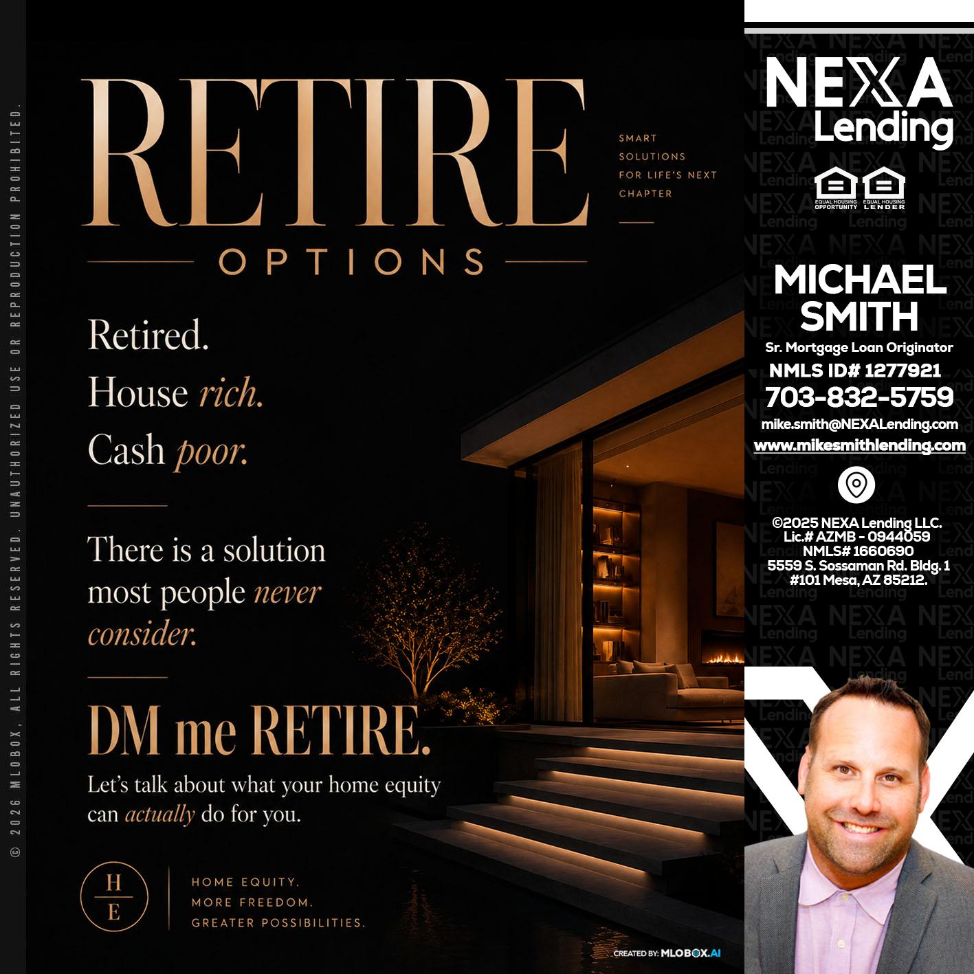 RETIRE LOANS - Mike Smith -Senior Mortgage Loan Originator