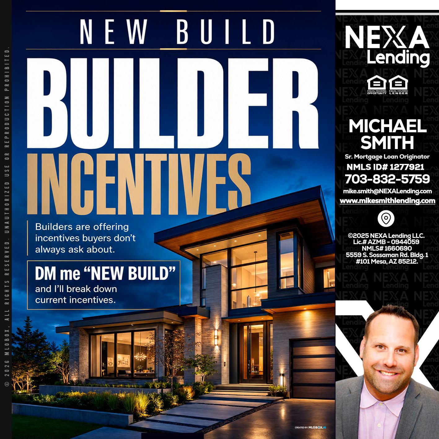NEW BUILDER - Mike Smith -Senior Mortgage Loan Originator