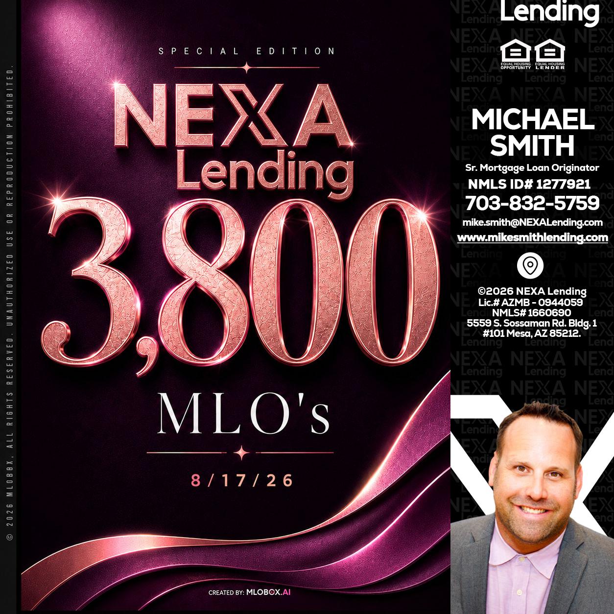 3800 MLOs - Mike Smith -Senior Mortgage Loan Originator