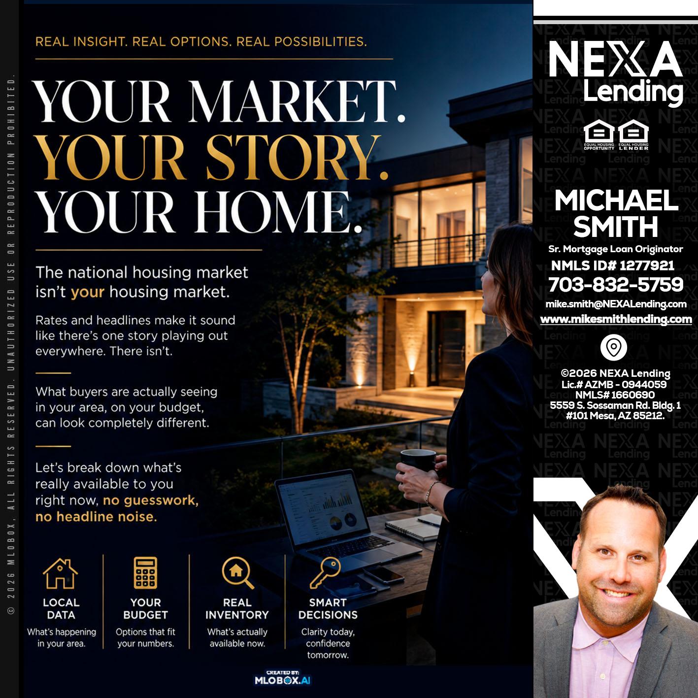 your market - Mike Smith -Senior Mortgage Loan Originator