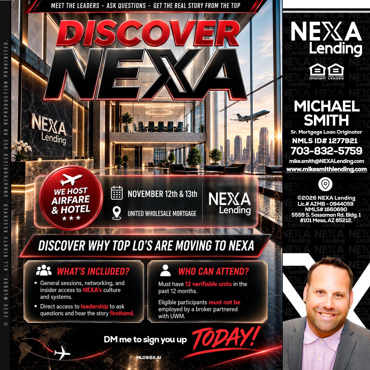 DISCOVER NEXA - Mike Smith -Senior Mortgage Loan Originator